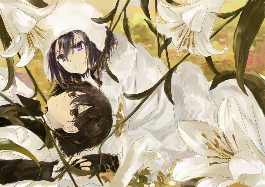 dazai osamu and fyodor dostoyevsky (bungou stray dogs) drawn by kankitsurui_ume