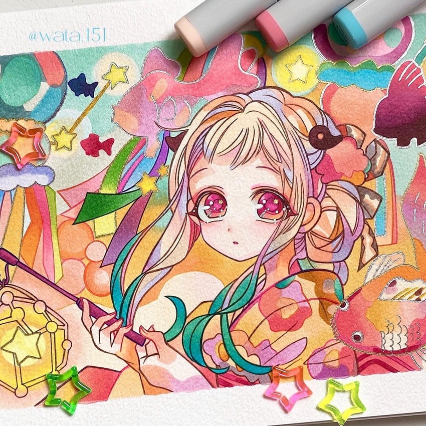 yashiro nene (jibaku shounen hanako-kun) drawn by wata.151