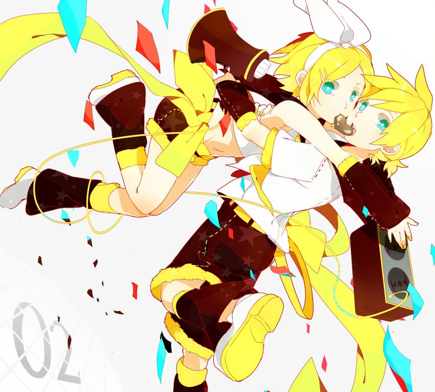 kagamine rin and kagamine len (vocaloid) drawn by al_(arupaka)