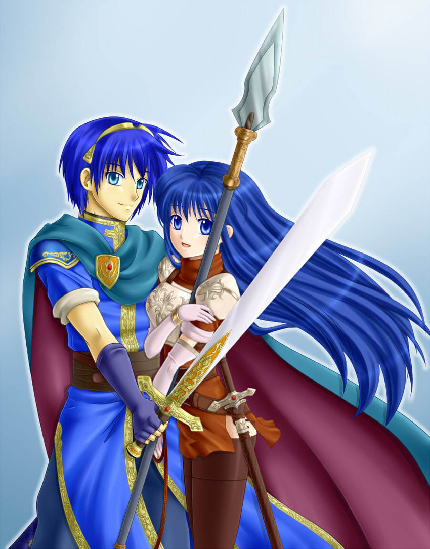 marth and caeda (fire emblem and 1 more) drawn by yuino_(fancy_party)