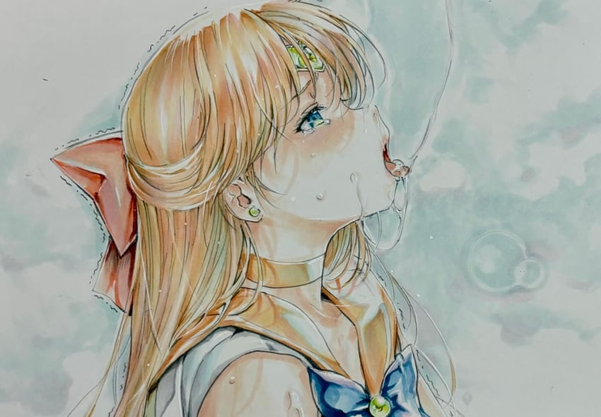aino minako and sailor venus (bishoujo senshi sailor moon) drawn by katsu_(24791909)