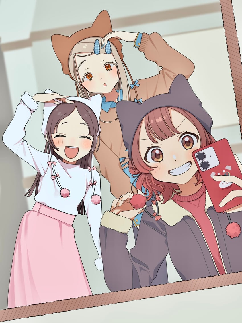 shinosawa hiro, hanami ume, and kuramoto china (idolmaster and 1 more) drawn by sks_(s3_rosquilla)