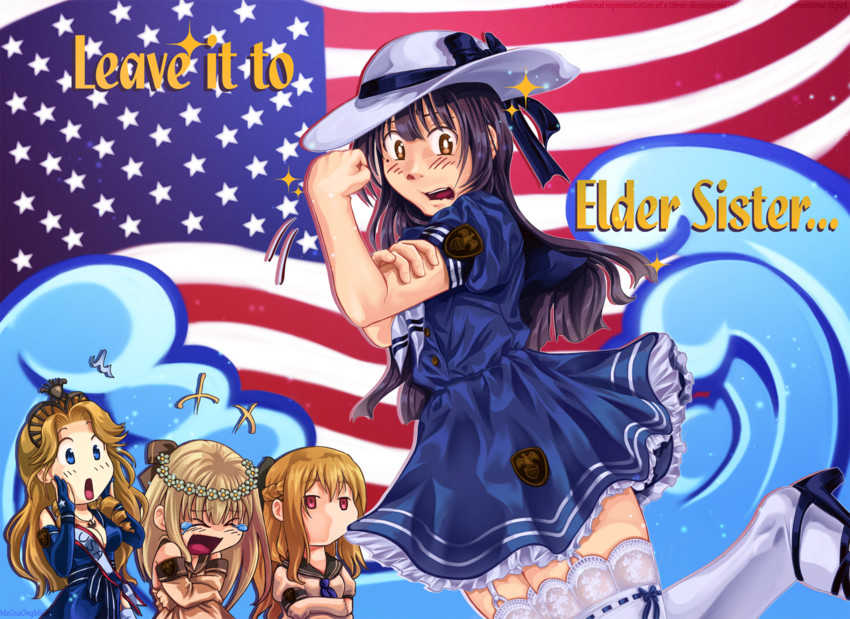 iowa, new jersey, wisconsin, and missouri (kantai collection and 2 more) drawn by melisaongmiqin