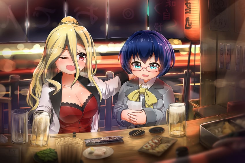 mitsurugi furan and yakumo itsuki (battle girl high school) drawn by tamanegi_(12030028)