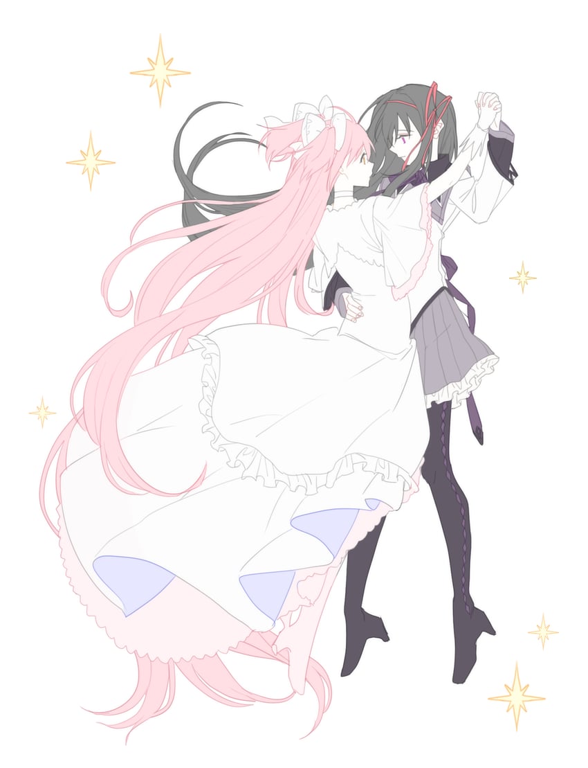 akemi homura, kaname madoka, and ultimate madoka (mahou shoujo madoka magica) drawn by mamasna_(mattna_mmm)