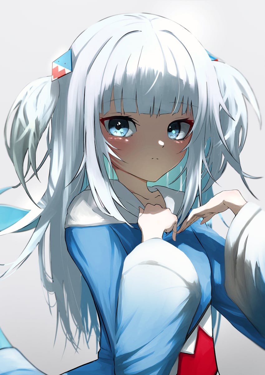 gawr gura (hololive and 1 more) drawn by aqui2002