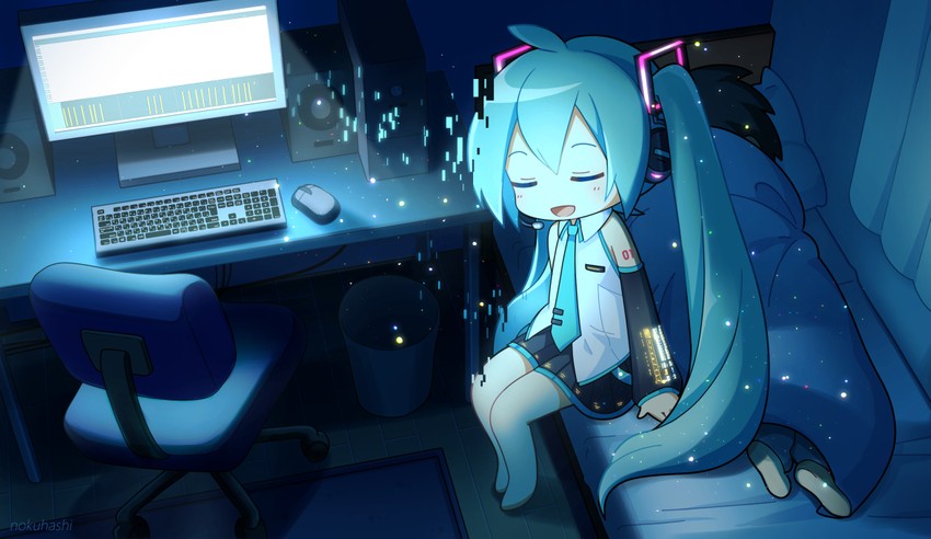 hatsune miku and master (vocaloid) drawn by nokuhashi