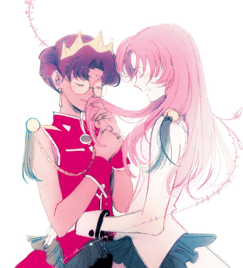 tenjou utena and himemiya anthy (shoujo kakumei utena) drawn by xia