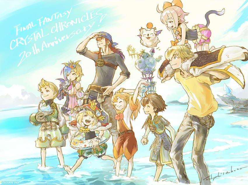 moogle, sherlotta, clavat, chelinka, yuri, and 4 more (final fantasy and 6 more) drawn by itahana_toshiyuki
