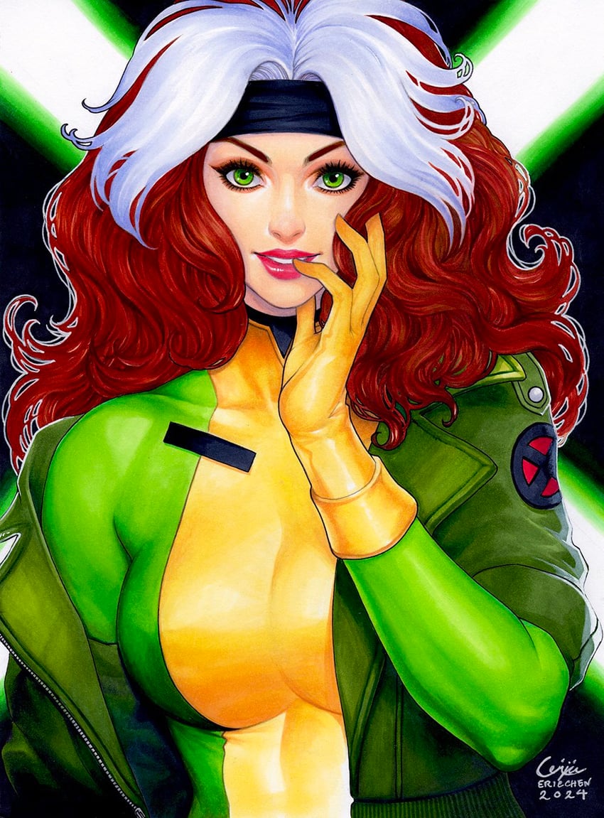 rogue (marvel and 2 more) drawn by weijic