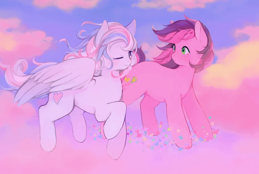 star catcher and skywishes (my little pony and 1 more) drawn by serafelis