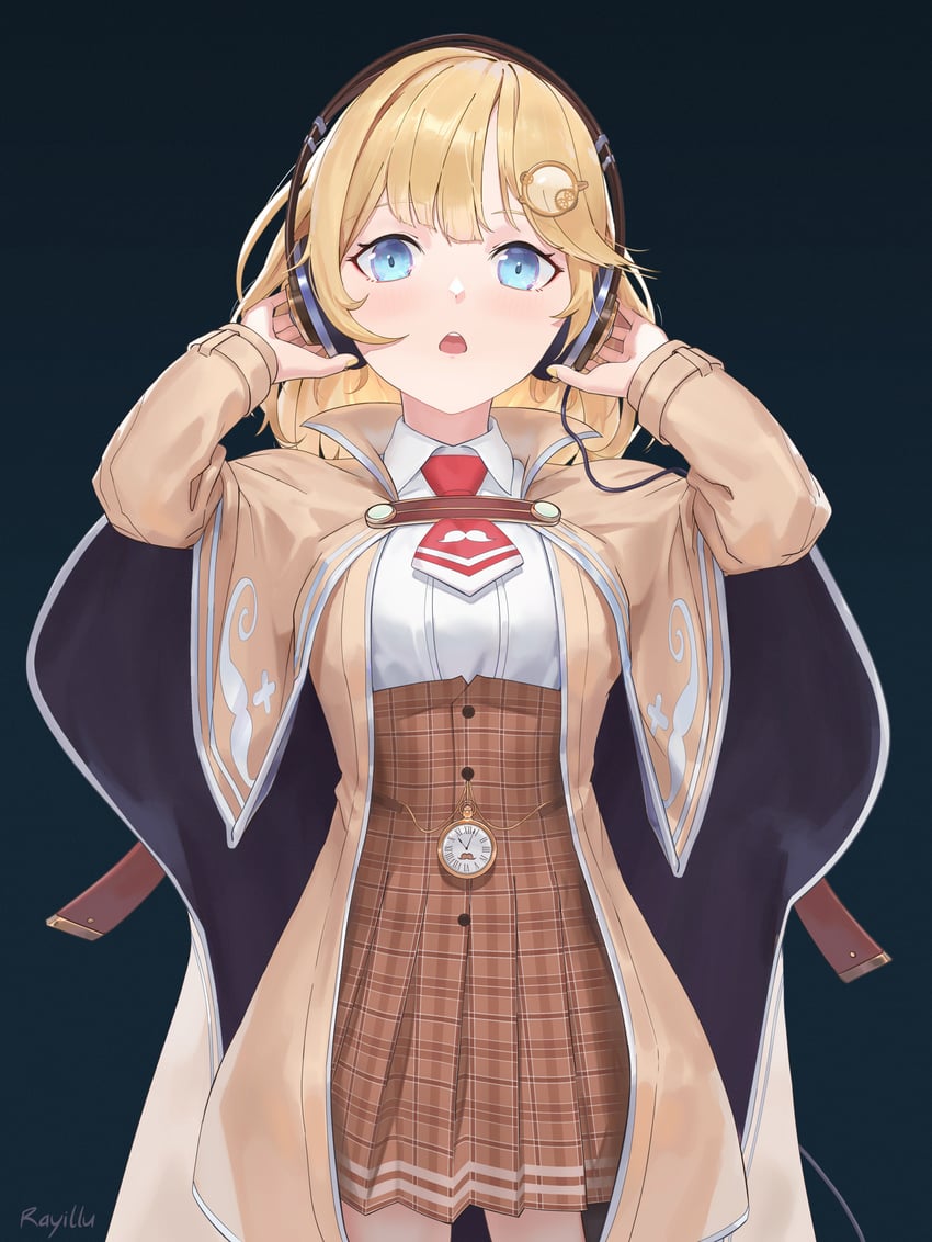 watson amelia (hololive and 1 more) drawn by rayillu