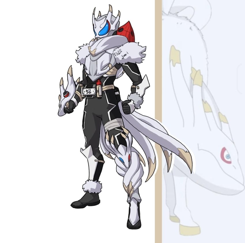 kamen rider goh and kokuou (original and 3 more) drawn by to_ze