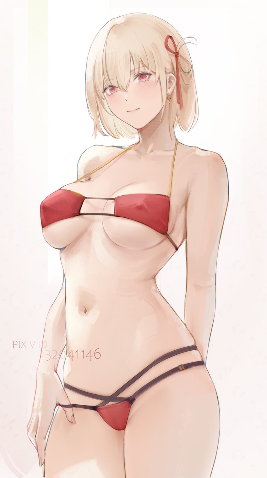 nishikigi chisato (lycoris recoil) drawn by bigfootlalafell