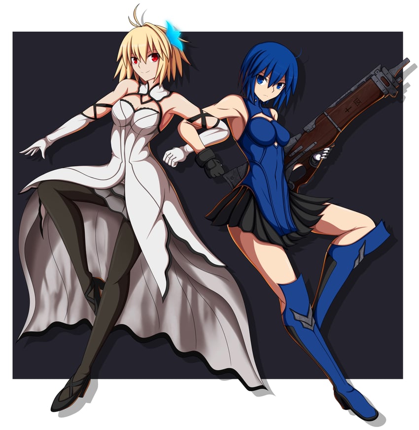 arcueid brunestud, ciel, and powered ciel (tsukihime) drawn by zeon132