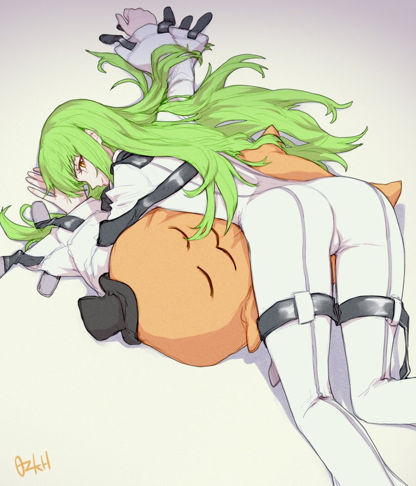 c.c. and cheese-kun (code geass) drawn by ozkh