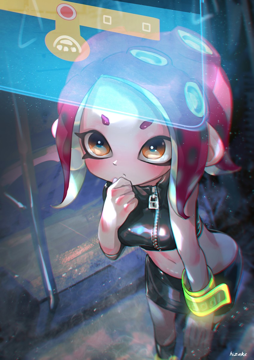 octoling player character, octoling girl, and agent 8 (splatoon and 2 more) drawn by kashu_(hizake)