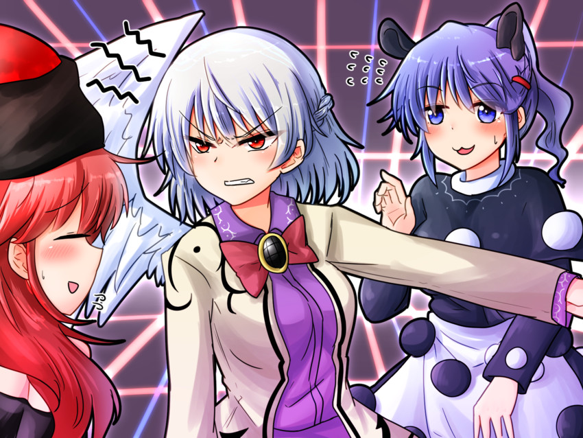 hecatia lapislazuli, kishin sagume, and doremy sweet (touhou) drawn by oshiaki