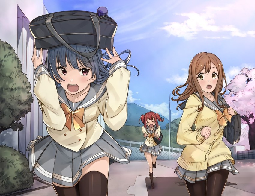 tsushima yoshiko, kunikida hanamaru, and kurosawa ruby (love live! and 1 more) drawn by keita_(kta0)