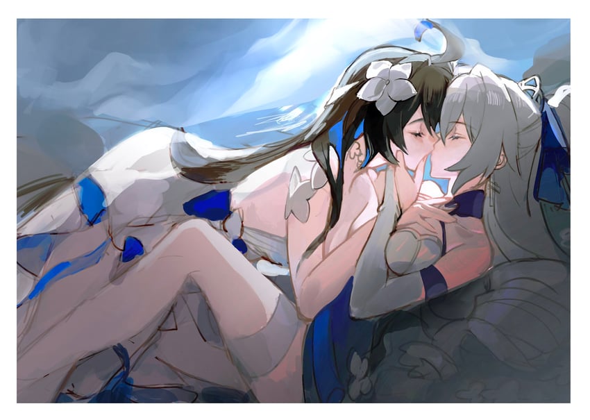 bronya zaychik and seele vollerei (honkai and 1 more) drawn by mie_xing
