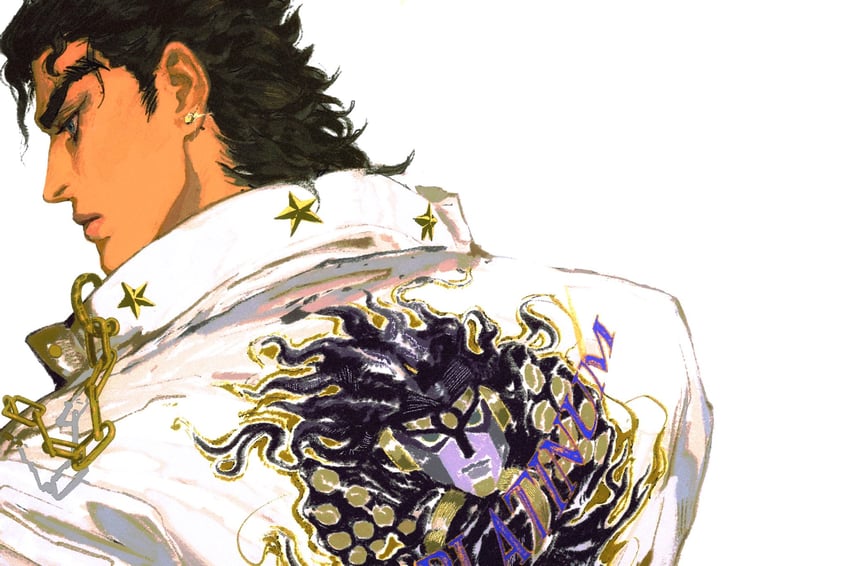 kujo jotaro and star platinum (jojo no kimyou na bouken and 1 more) drawn by yangdianzhang
