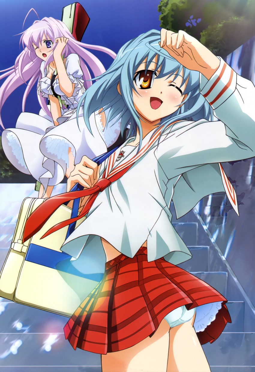 morishita koyomi and ichinose yumiko cristina (nyantype and 1 more) drawn by tamura_masafumi