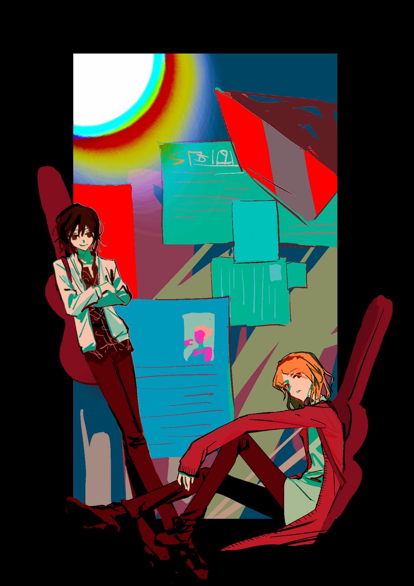 senri tsurubami and zuifeng tenkai (len'en) drawn by fuluola_xiaoyao