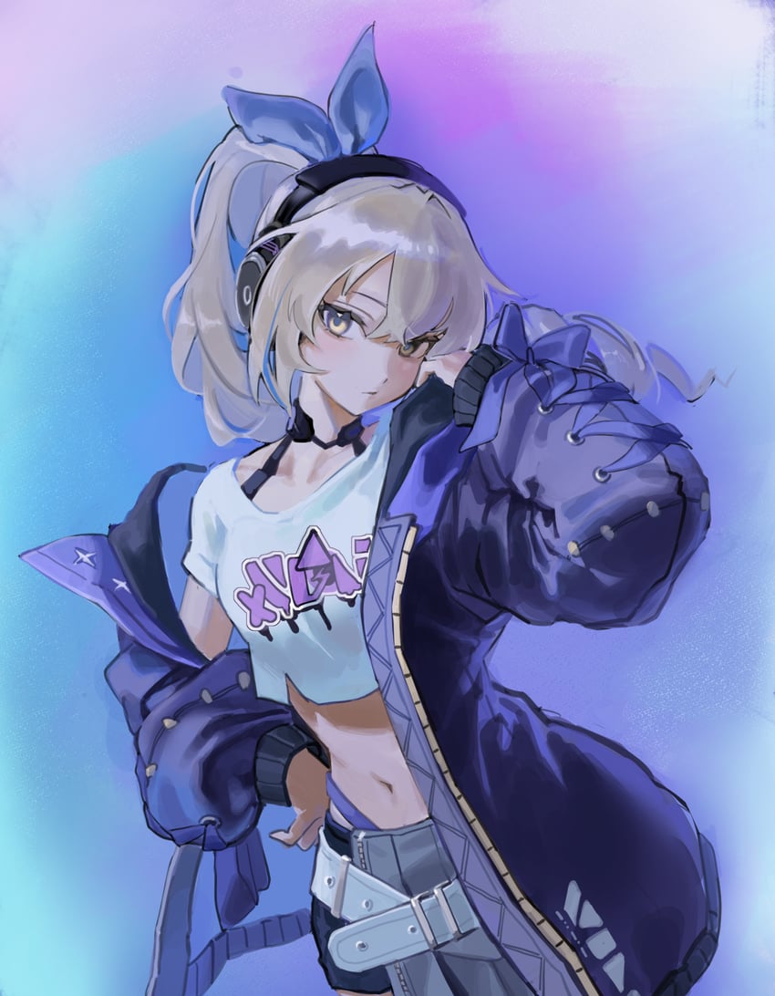 silver wolf (honkai and 1 more) drawn by okoge_(koge_chan)