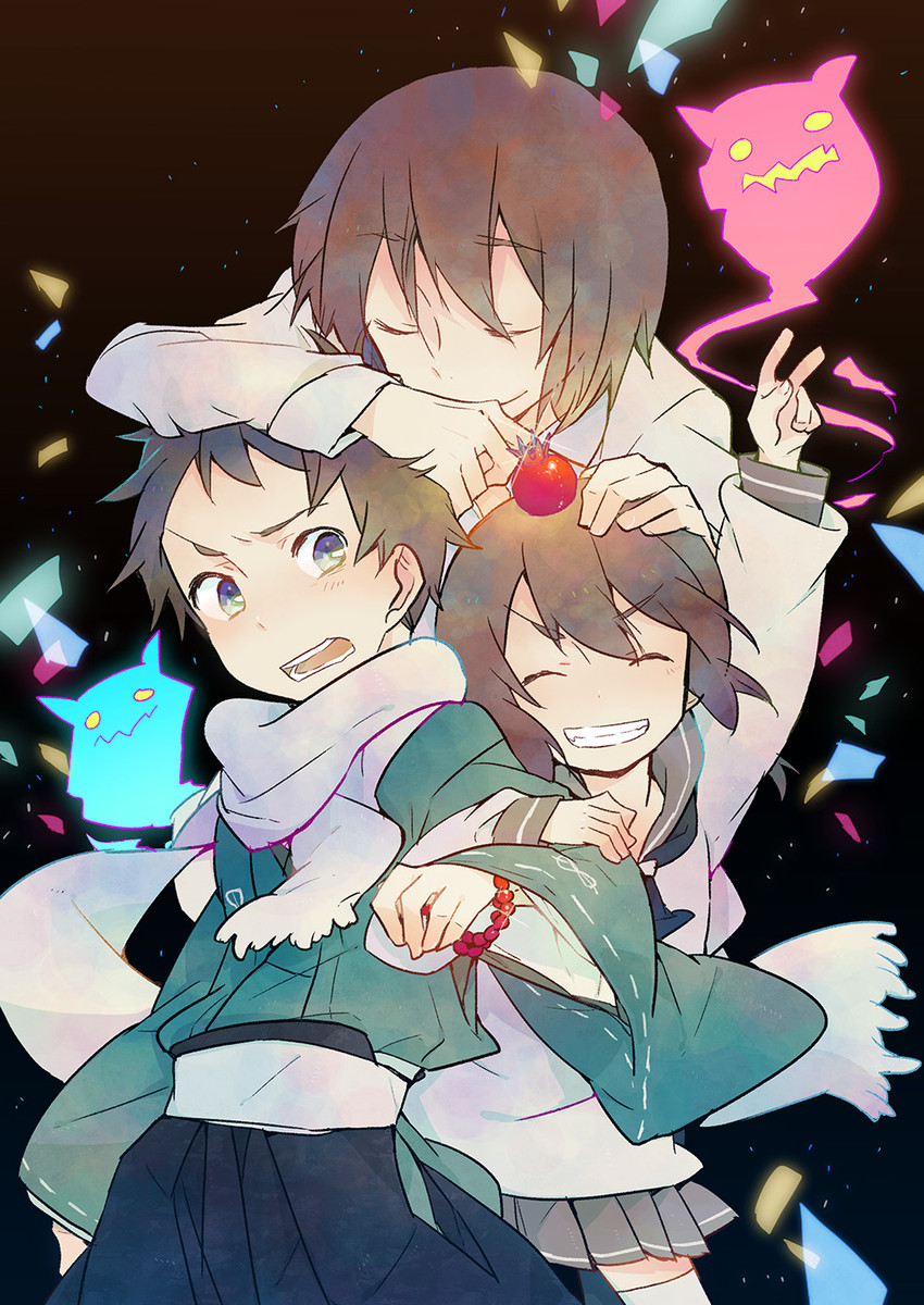 koto, un, a, inari, and yakushimaru (kyousougiga) drawn by hami_(lvct)