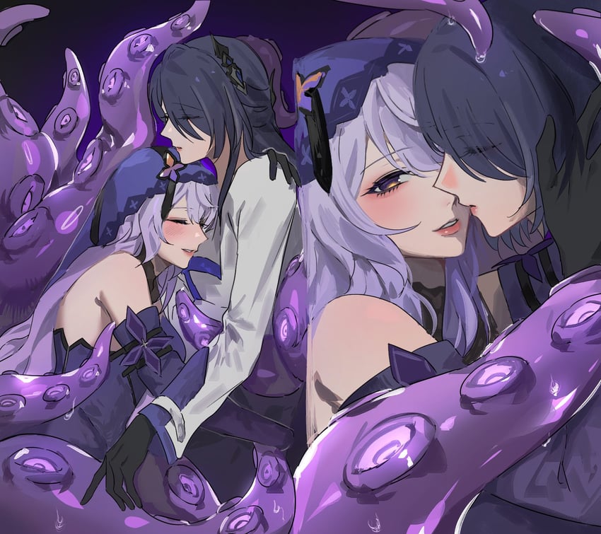 acheron and black swan (honkai and 1 more) drawn by 9_(hcl9fg)