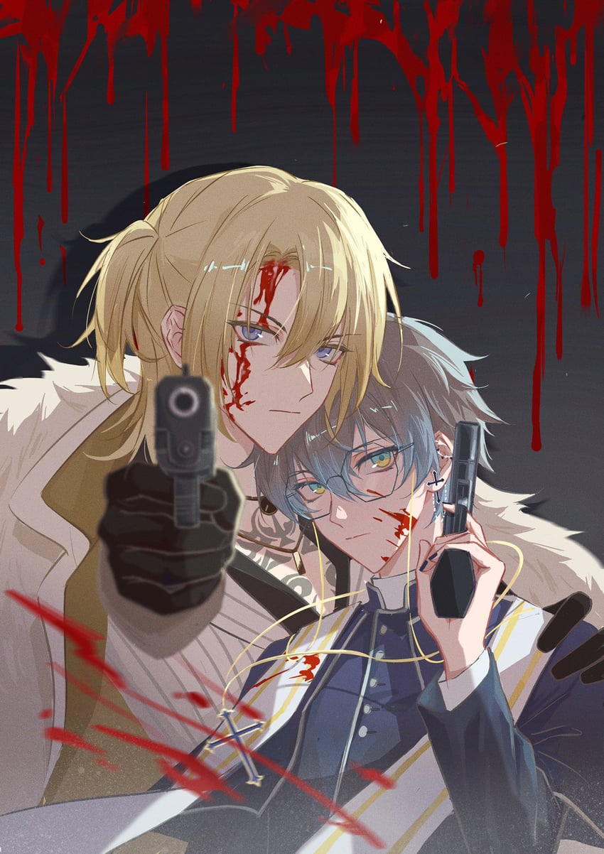 ike eveland and luca kaneshiro (nijisanji and 1 more) drawn by yee_(yee45913139)