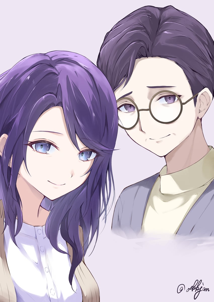 asahina mafuyu's mother and asahina mafuyu's father (project sekai) drawn by oekkjan