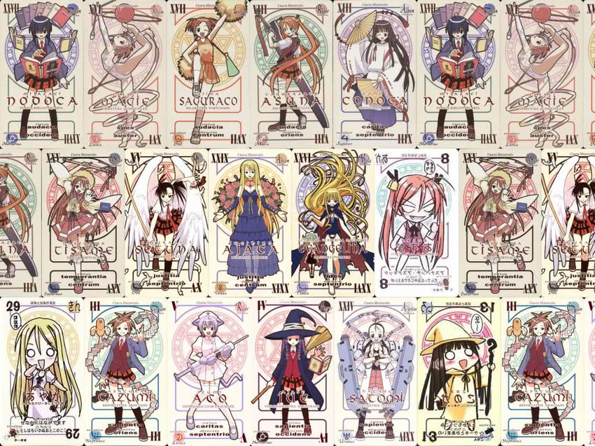 evangeline a.k. mcdowell, kagurazaka asuna, sakurazaki setsuna, miyazaki nodoka, ayase yue, and 9 more (mahou sensei negima!) drawn by akamatsu_ken
