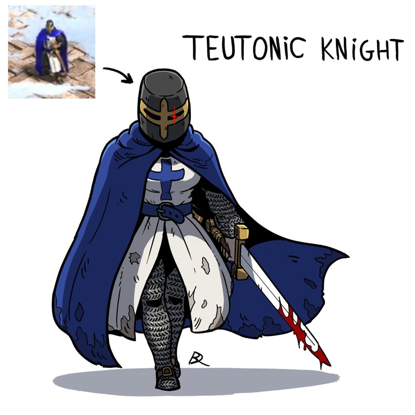 teutonic knight (age of empires and 1 more) drawn by kabewski