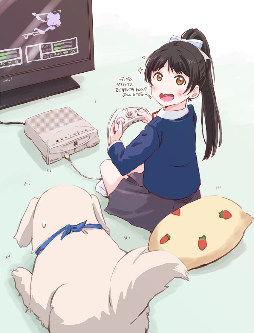 hazuki ren, ball, and chibi (love live! and 3 more) drawn by maruyo