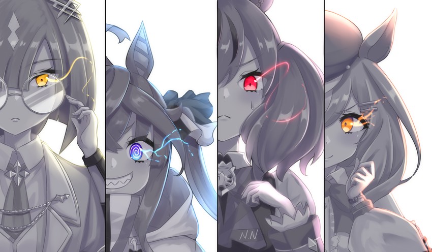 nice nature, twin turbo, matikane tannhauser, and ikuno dictus (umamusume) drawn by muromachi_atsushi