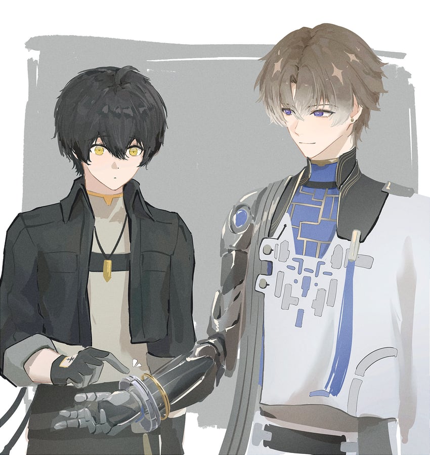 rover, male rover, and xiangli yao (wuthering waves) drawn by honseie