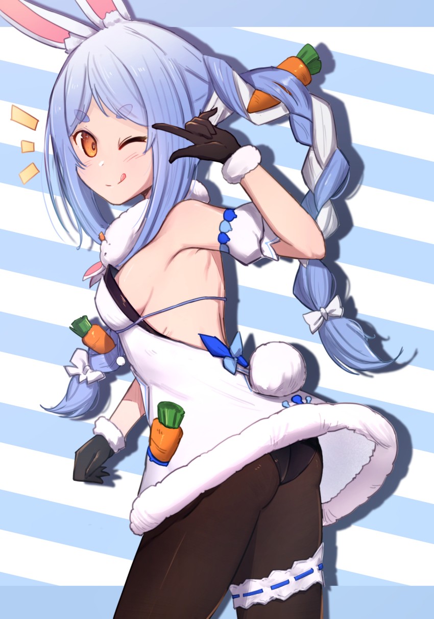 usada pekora and don-chan (hololive) drawn by uneg