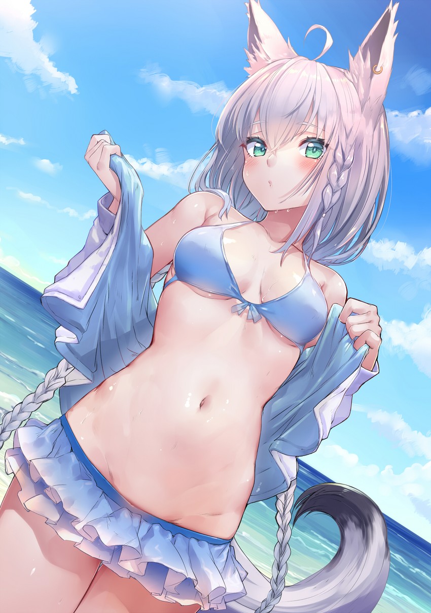 shirakami fubuki (hololive) drawn by akasaai