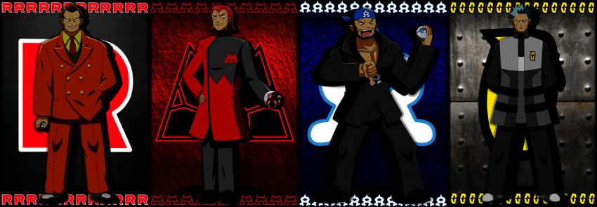archie, giovanni, maxie, and cyrus (pokemon and 3 more) drawn by misterror