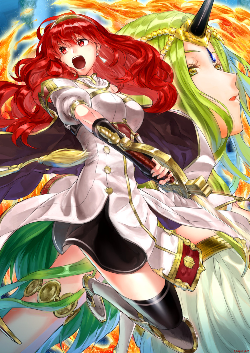 celica and mila (fire emblem and 1 more) drawn by futabaaf