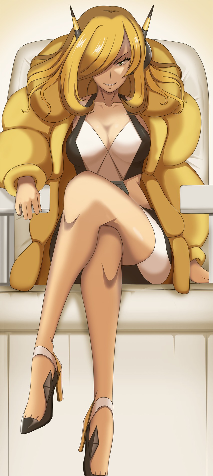 cynthia, lusamine, and elesa (pokemon and 3 more) drawn by vivivoovoo