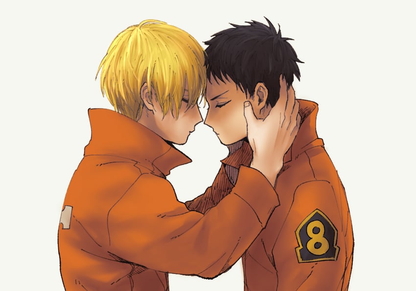 shinra kusakabe and arthur boyle (en'en no shouboutai) drawn by hanada_en