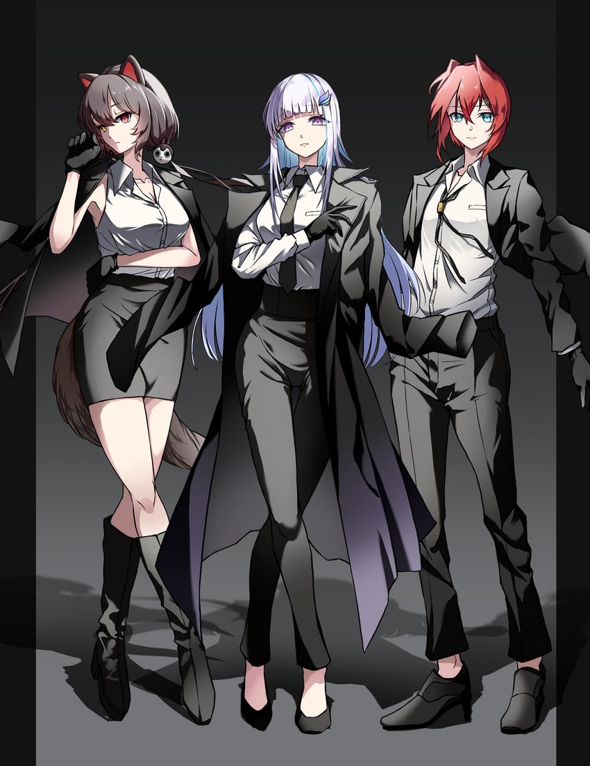 lize helesta, ange katrina, and inui toko (nijisanji) drawn by cafe_in