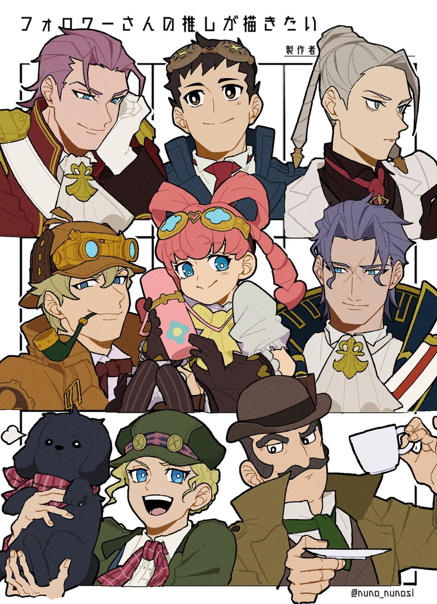 ryunosuke naruhodo, barok van zieks, herlock sholmes, iris wilson, gina lestrade, and 4 more (ace attorney and 2 more) drawn by hakidameeee0601