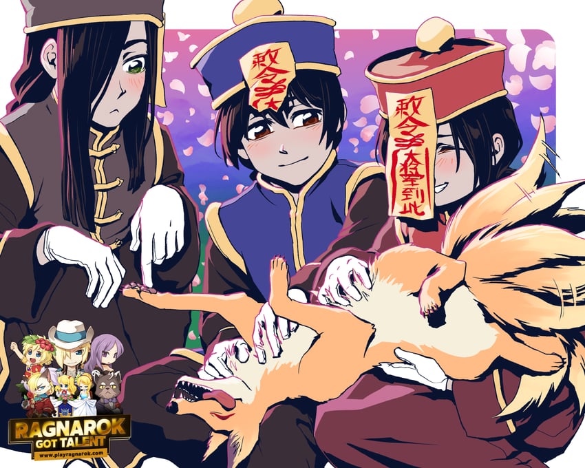 munak, nine tail, bongun, and hyegun (ragnarok online) drawn by aurorapunk