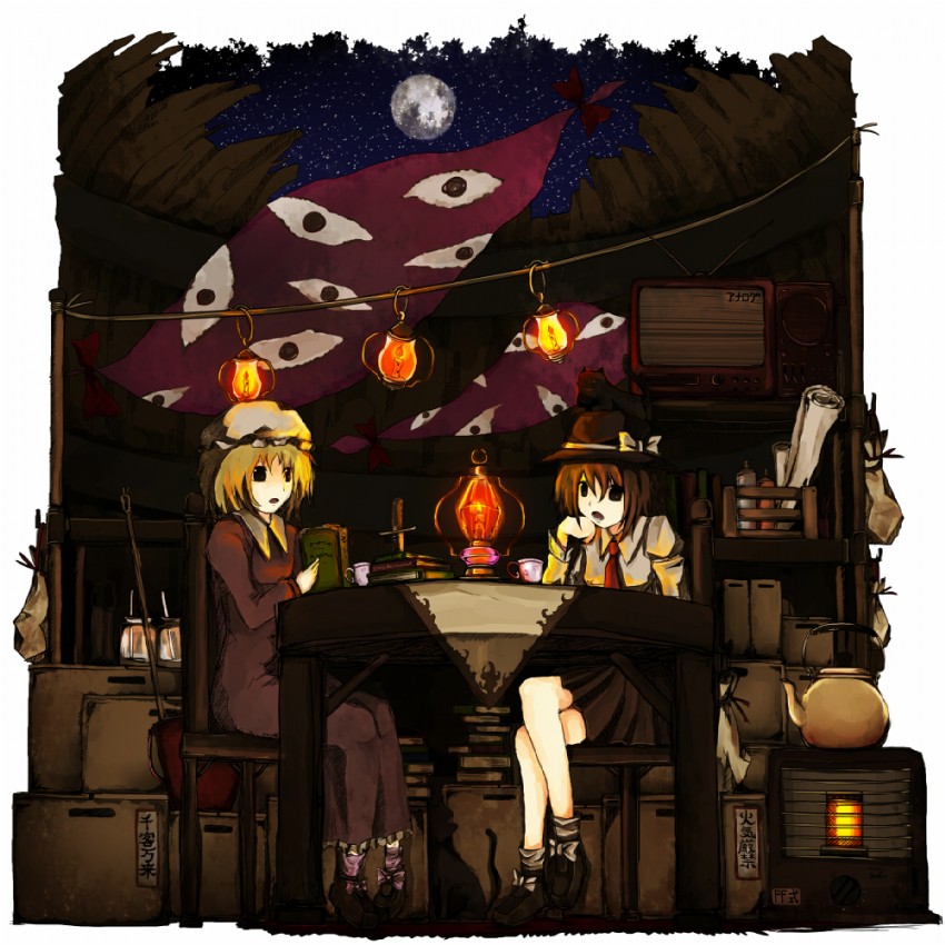 usami renko and maribel hearn (touhou and 1 more) drawn by tokoroten_(hmmuk)