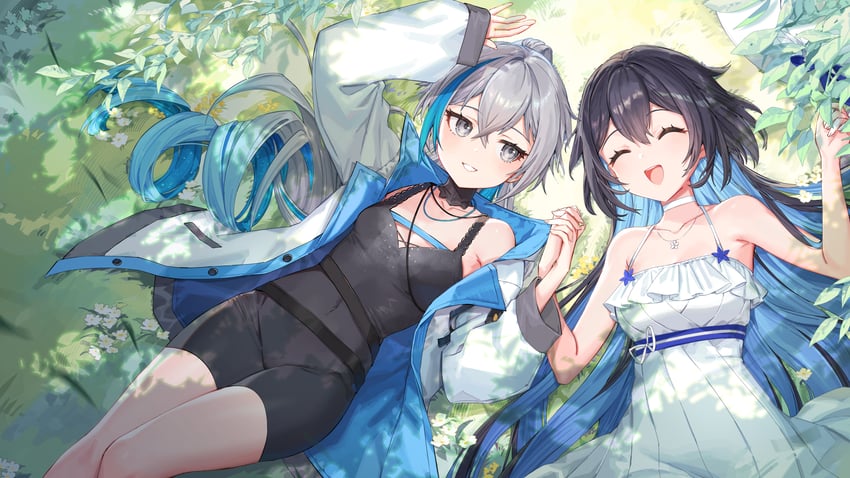 bronya zaychik and seele vollerei (honkai and 1 more) drawn by yu-ri_(arium047)