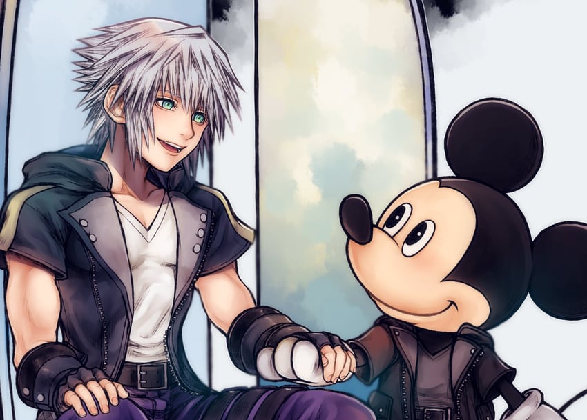 riku and mickey mouse (kingdom hearts and 2 more) drawn by mim_(mimya0600)