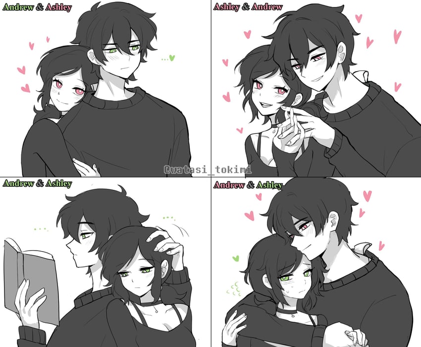 ashley graves and andrew graves (the coffin of andy and leyley) drawn by watasi_tokimi